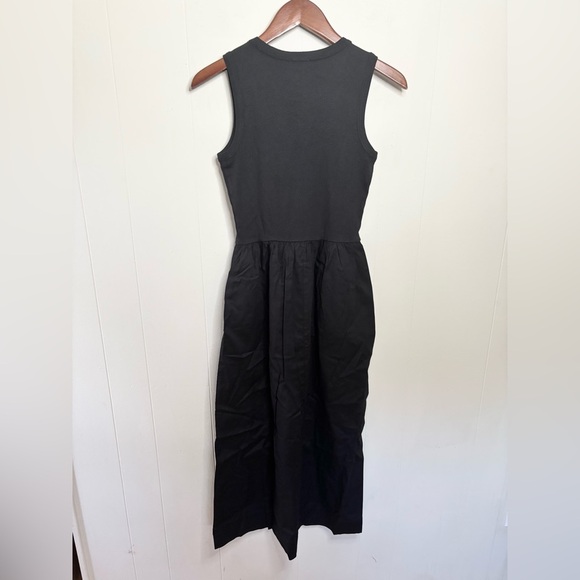 J Crew black ribbed knit mixy dress midi size XXS new - Picture 6 of 7